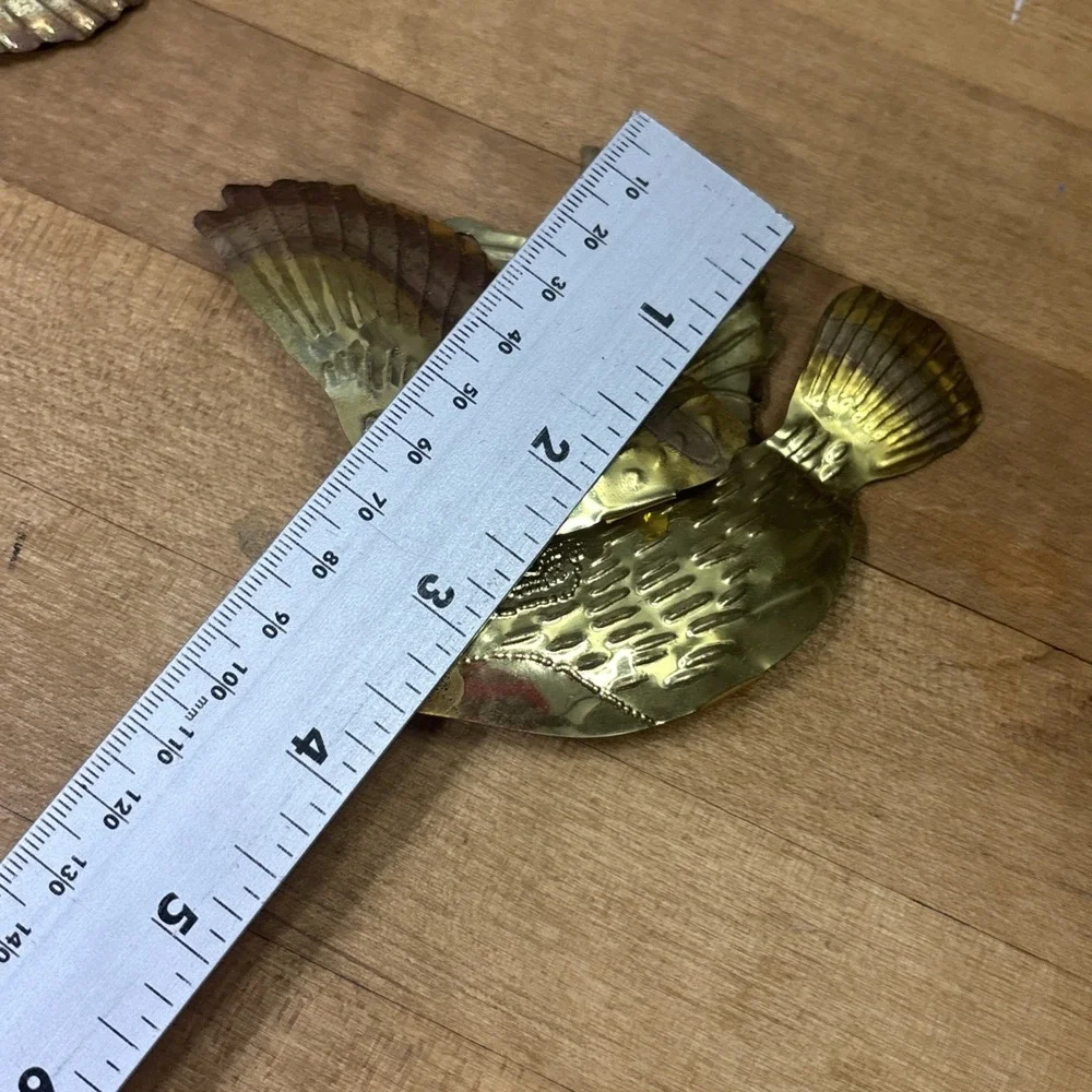 Vintage Brass Flying Bird Wall Decor Set of 3 Mid Century Hollywood Regency